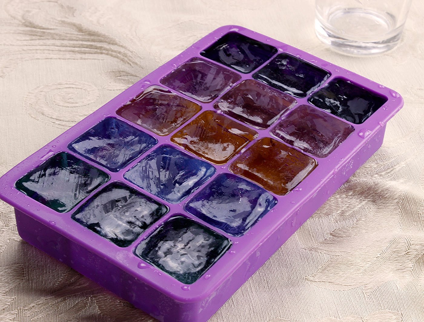 Elbee Home Silicone Ice Tray 12 Cube Set of 2