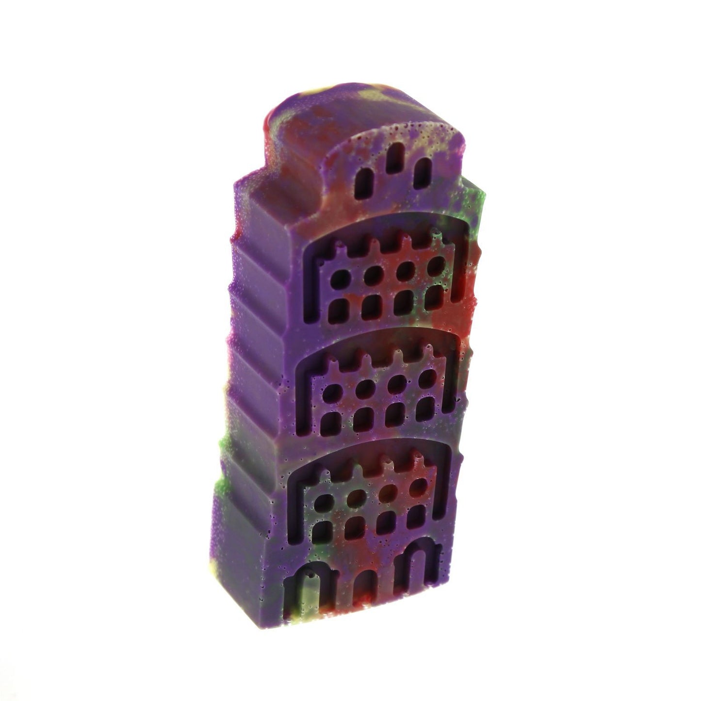 Elbee Home 6-Piece Silicone Leaning Tower of Pisa Tray for Making Homemade Ice, Candy, Chocolate, Gummy, Jello, and More.