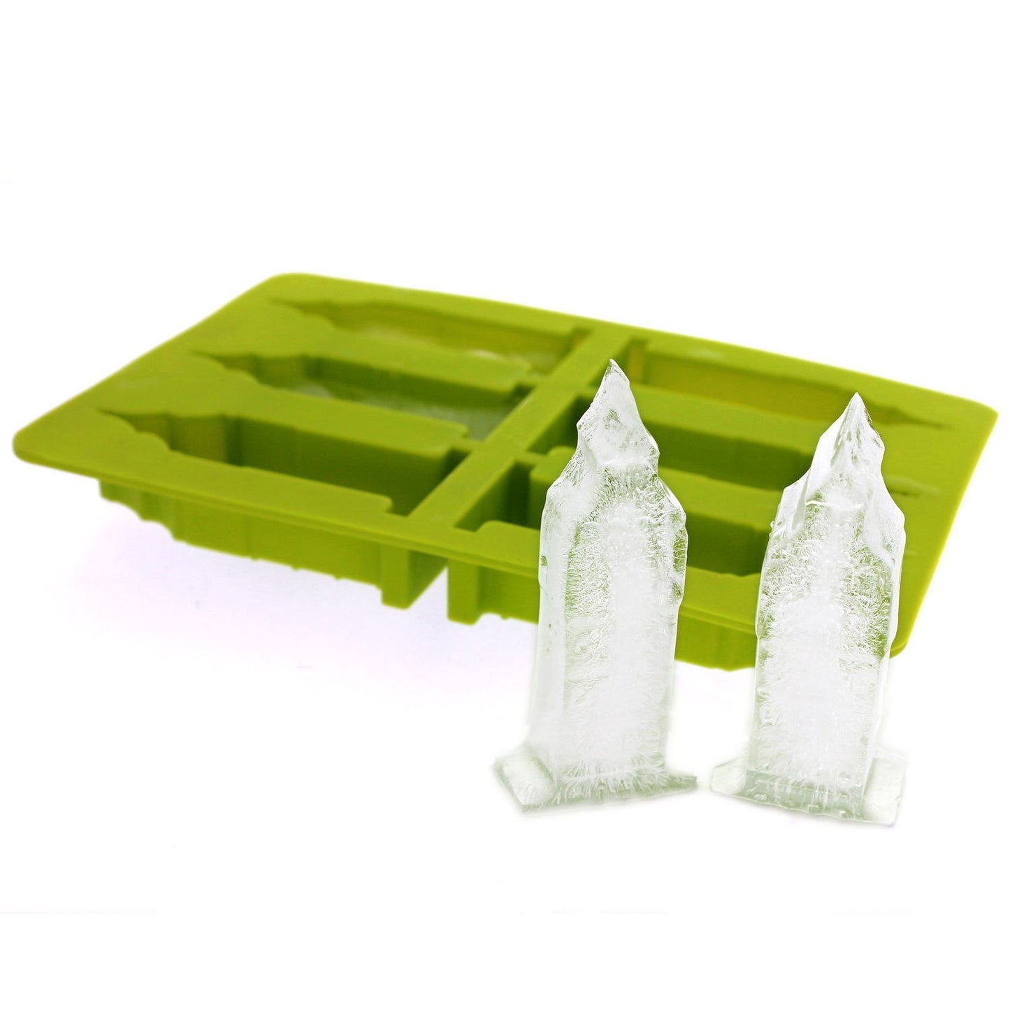 Elbee Home 6-Piece Silicone Empire State Building Tray for Making Homemade Ice, Candy, Chocolate, Gummy, Jello, and More.