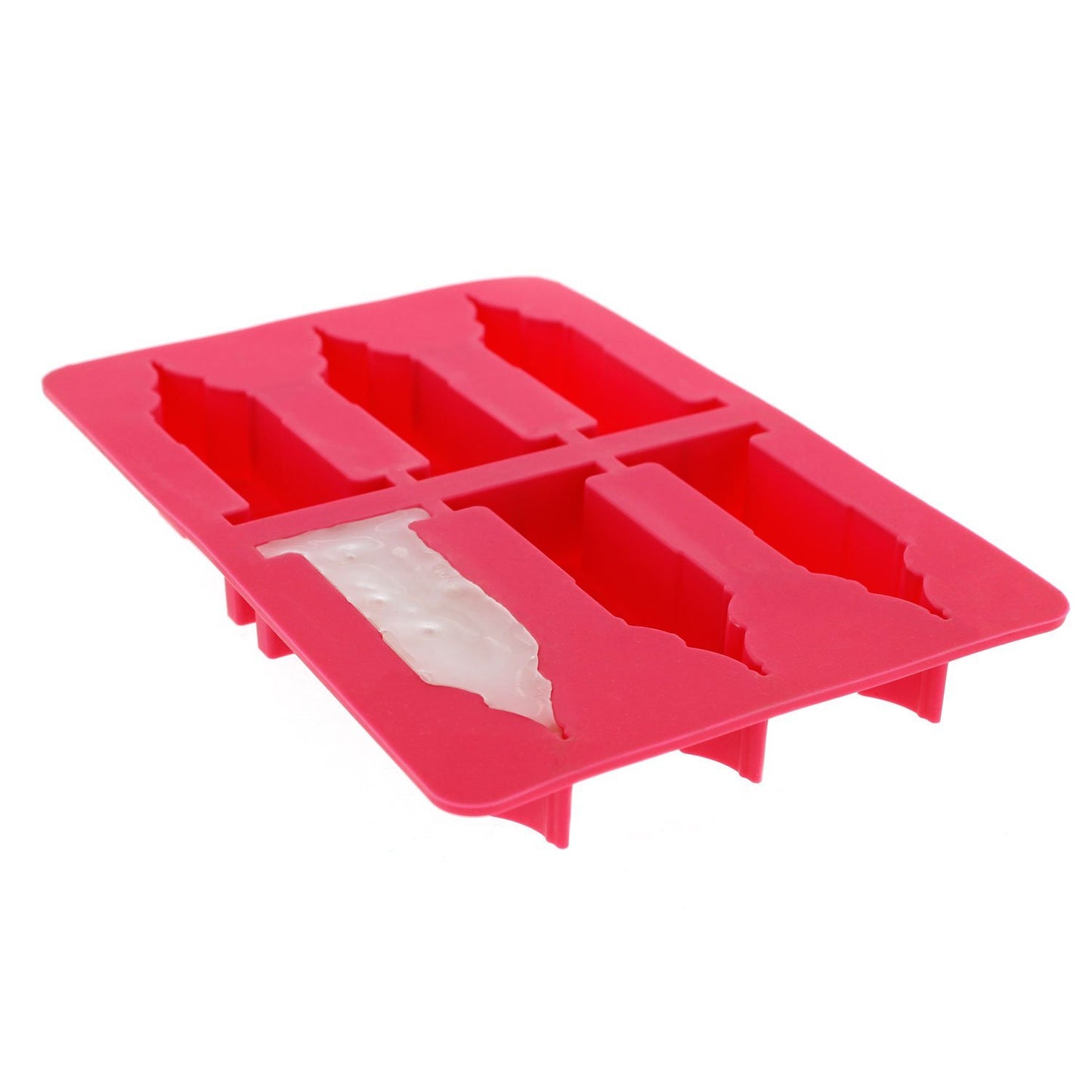 Elbee Home 6-Piece Silicone Big Ben Tray for Making Homemade Ice, Candy, Chocolate, Gummy, Jello, and More