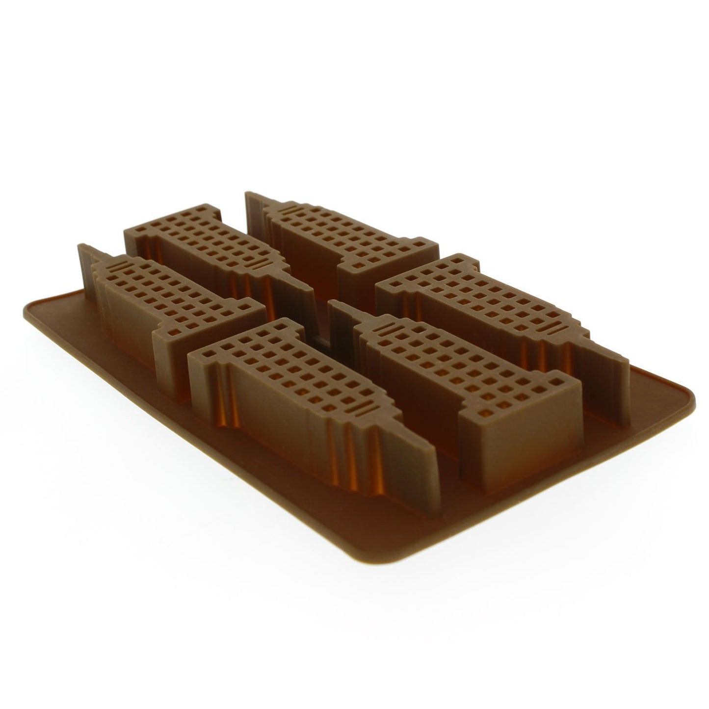 Elbee Home 6-Piece Silicone Empire State Building Tray for Making Homemade Ice, Candy, Chocolate, Gummy, Jello, and More.