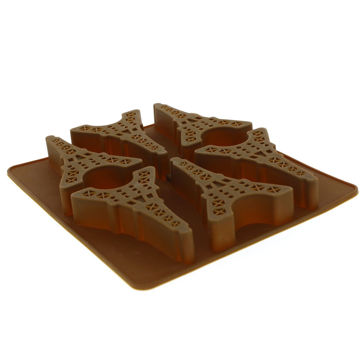Elbee Home 6-Piece Silicone Eiffel Tower Tray for Making Homemade Ice, Candy, Chocolate, Gummy, Jello, and More