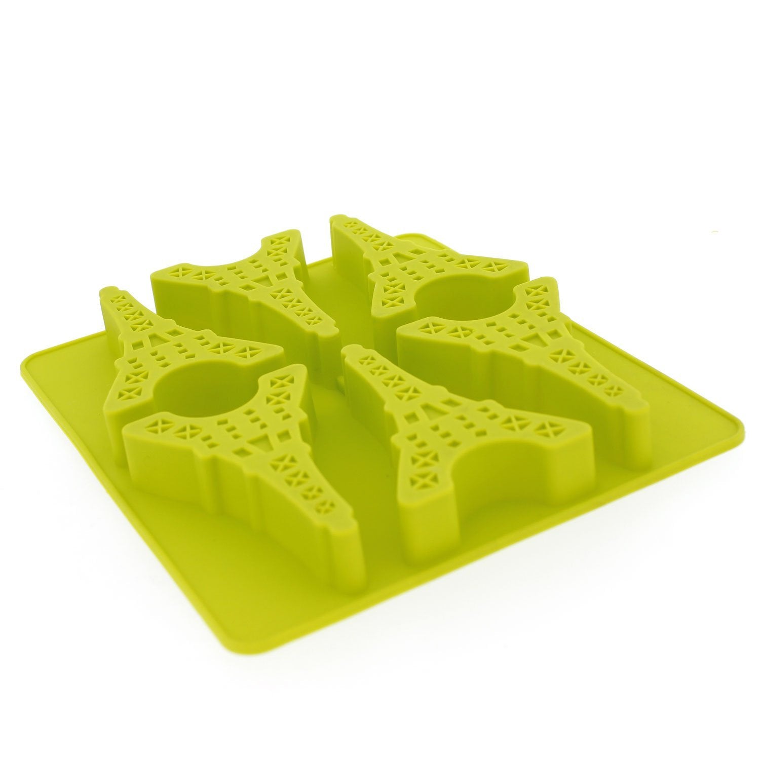 Elbee Home 6-Piece Silicone Eiffel Tower Tray for Making Homemade Ice, Candy, Chocolate, Gummy, Jello, and More