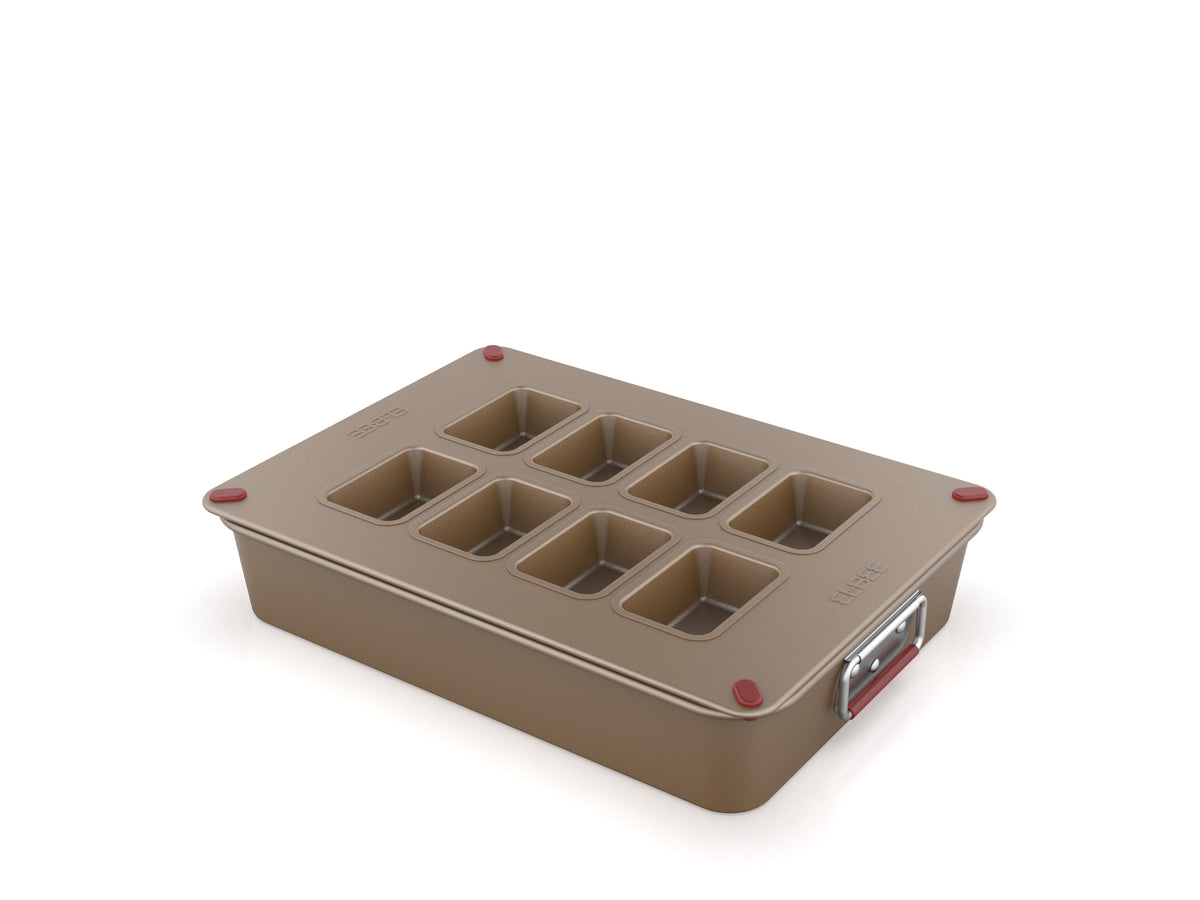 Elbee Home 8Piece Nonstick Space Saving Bread Baking Pan Set