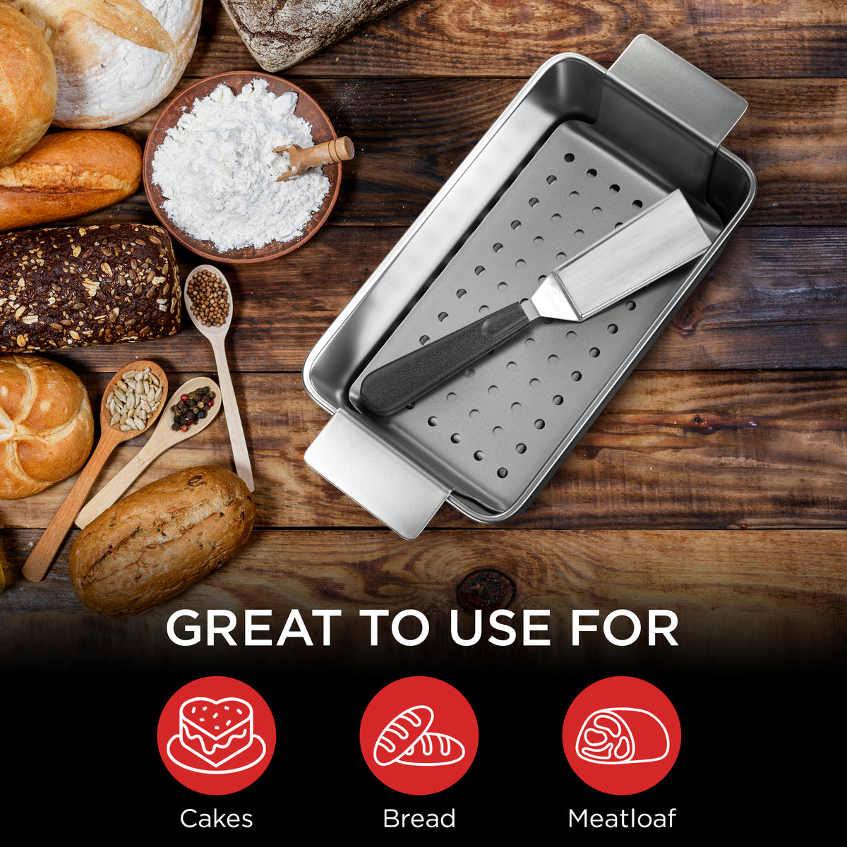 Lift 'N Serve Meatloaf Pan Elbee Home